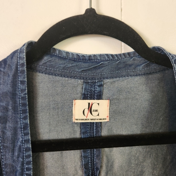 Penningtons DC Jeans Open Front Vest Lyocell Jacket Size 1X Fall Lightweight - Picture 5 of 8